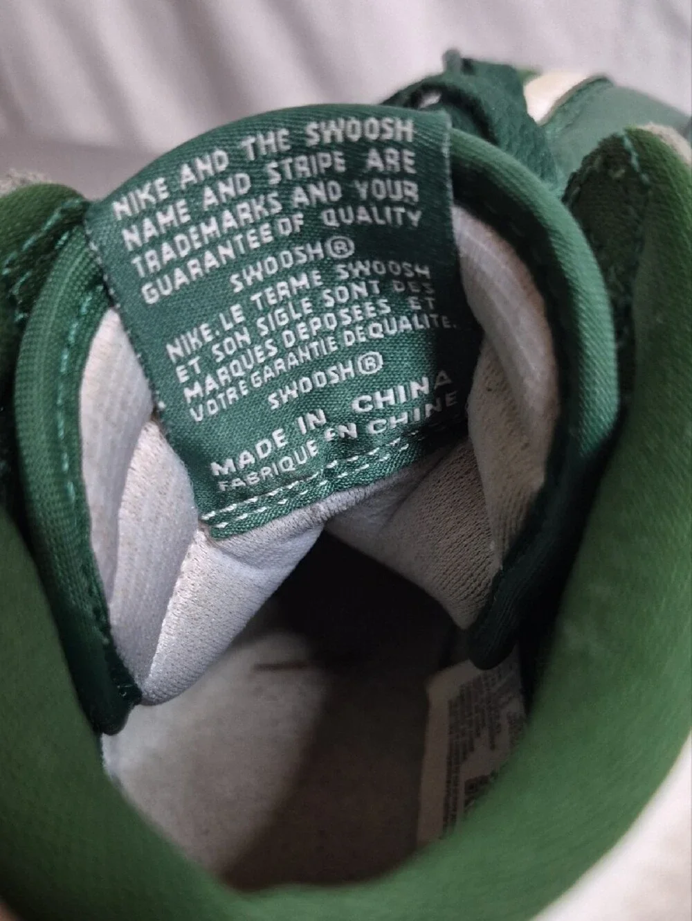 Nike Kids High-Top Sneakers in Green and White